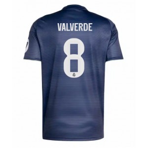 Real Madrid Federico Valverde #8 Jalkapallovaatteet Vieraspaita 2025-26 Lyhythihainen